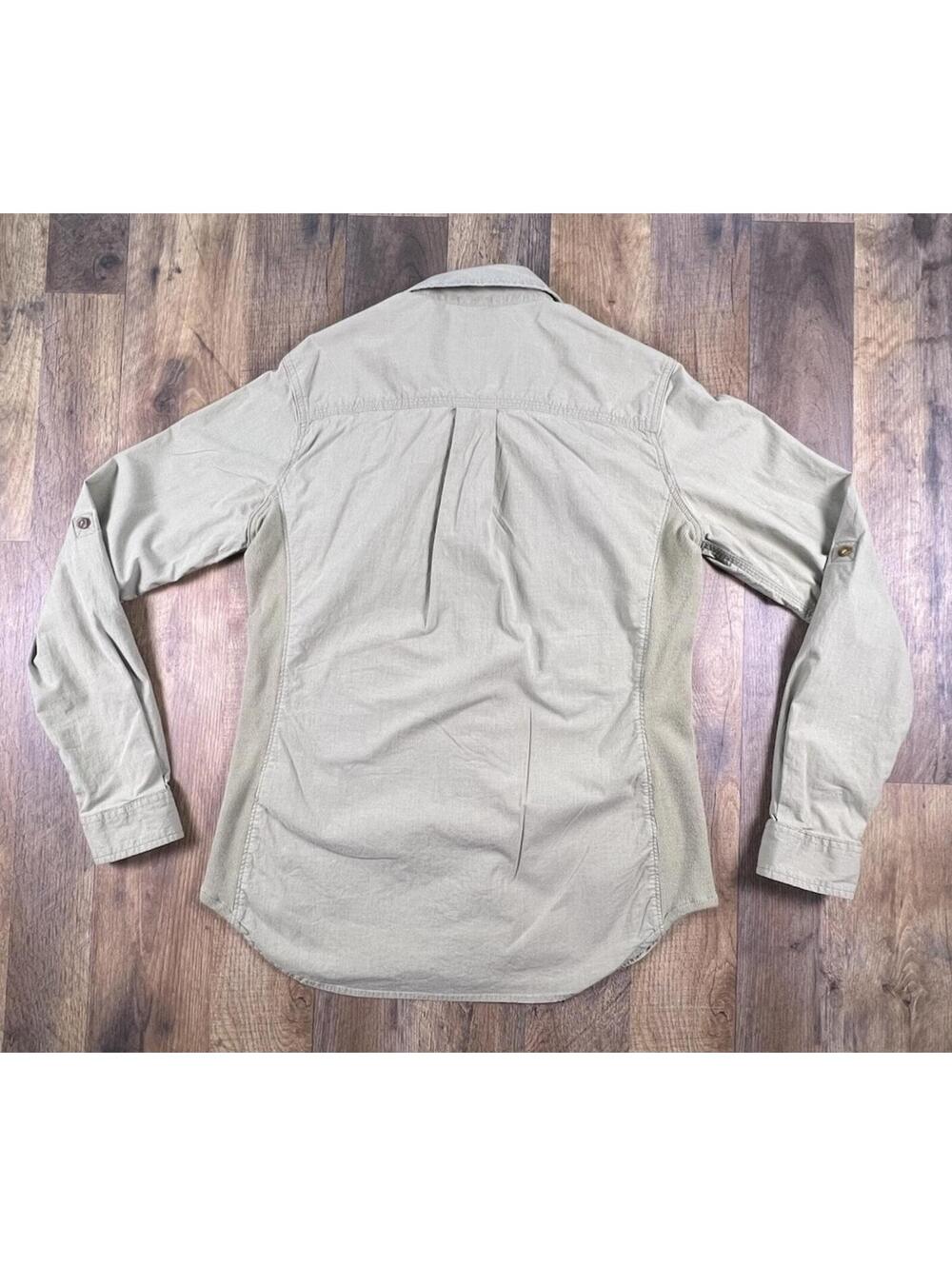 Carhartt Bozeman Rugged Flex Roll Up Sleeve Work Cowgirl Khaki Women's Small - Picture 5 of 10